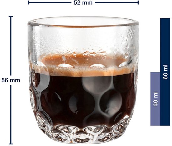 Leonardo Gocce Espresso met onderzetter set/3 - 60 ml