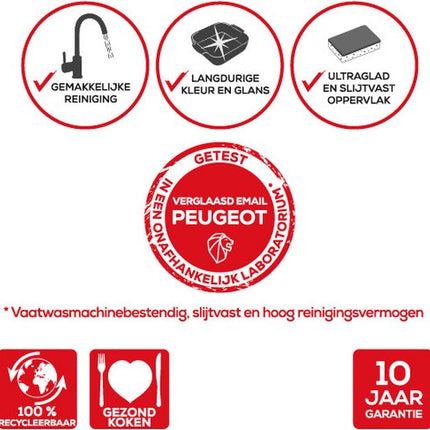 Peugeot Ovenschaal RH 32 cm - rood