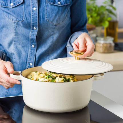 BK Bourgogne Braadpan 24 cm - Cream White