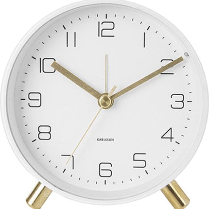 Karlsson Alarm clock Lofty metal - matt white