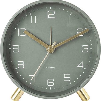 Karlsson Alarm clock Lofty metal - matt green