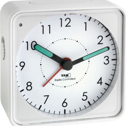 TFA wekker analoog Picco - wit