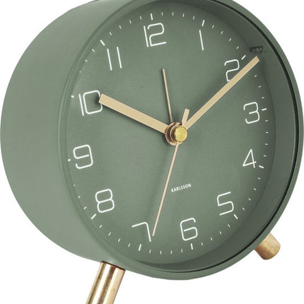 Karlsson Alarm clock Lofty metal - matt green