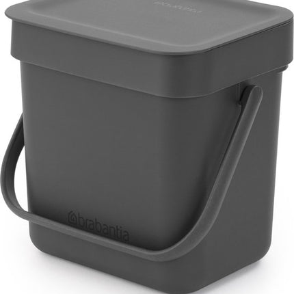 Brabantia Sort & Go afvalemmer 3L - grijs