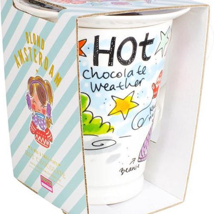Blond Amsterdam Mazagran Hot Chocolate 2-delig - blauw