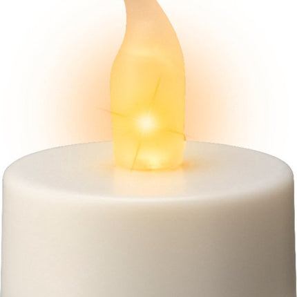 Lumineo LED kaars wax - 9xh.13,5cm - wit