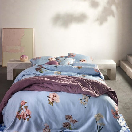 Annebella Duvet cover Zen blue 2p set 240x220+2/60x70 Zen blue laatste!