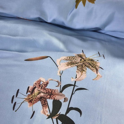 Annebella Duvet cover Zen blue 2p set 240x220+2/60x70 Zen blue laatste!