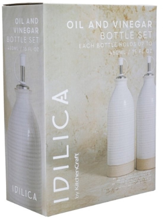 KitchenCraft Olie/Azijnfles Set/2 - 450 ml