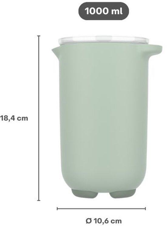 Mepal Chef It Mixbeker met deksel 1000 ml - nordic sage