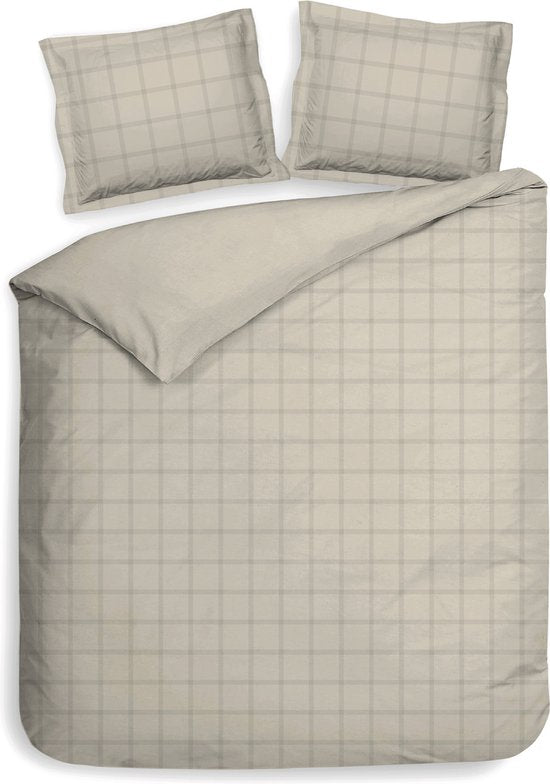 Heckettlane Dekbedovertrek Diamante, satijn 240x200/220 cm, Mojave Sand