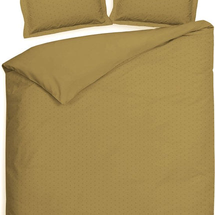 Heckettlane Dekbedovertrek Punto, satijn 240x200/220 cm, Amber gold