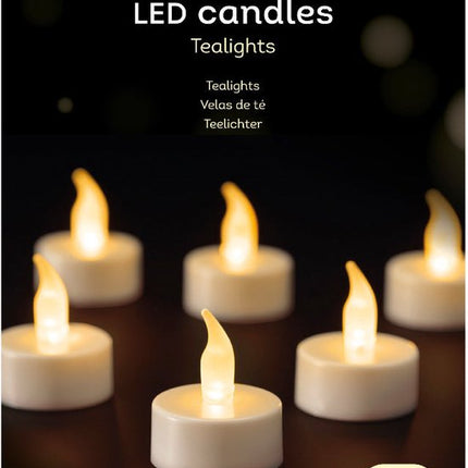 Lumineo LED kaars wax - 9xh.13,5cm - wit