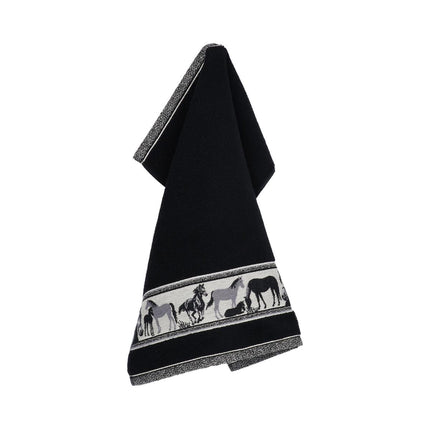 Bunzlau Castle Keukendoek Horse Zwart 60x53 cm