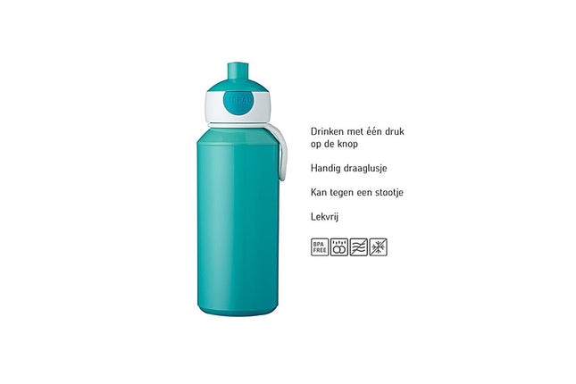 Mepal Drinkfles Pop-up Campus 400 ml - cars