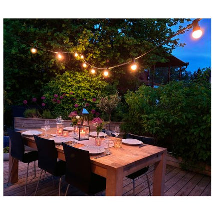 Calex lichtsnoer 10m zwart, warm wit LED