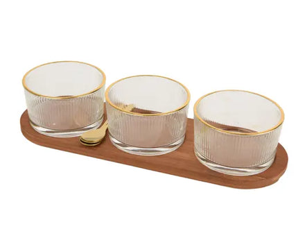 Tappasset glas - 30 x 10 x H6 cm