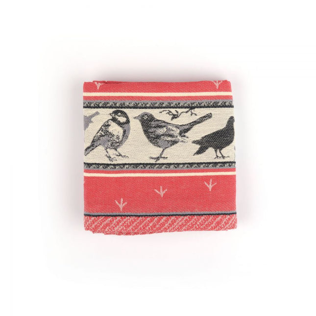 Bunzlau Castle Birds Tea towel Red