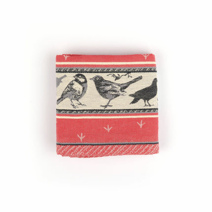 Bunzlau Castle Theedoek Birds - Red