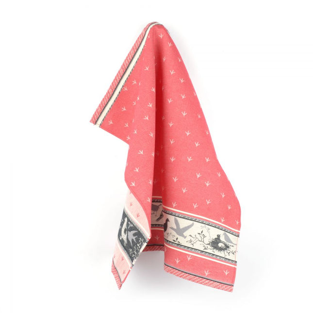 Bunzlau Castle Birds Tea towel Red