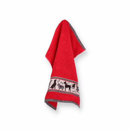 Bunzlau Castle Keukendoek Dogs – Rood
