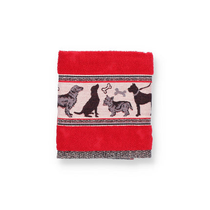 Bunzlau Castle Keukendoek Dogs – Rood