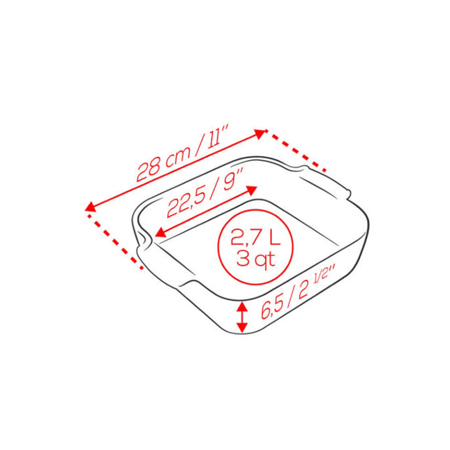 Peugeot Ovenschaal vierkant 28 cm - vert sauge