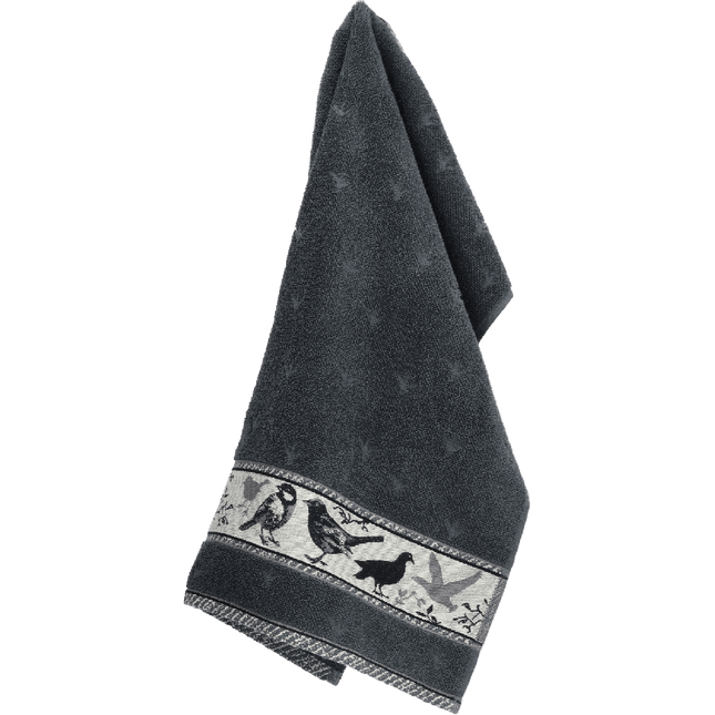 Bunzlau Castle Keukendoek Birds - Anthracite