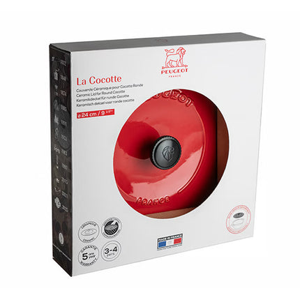 Peugeot Losse Deksel voor Braad-/stoofpan 24 cm - rood
