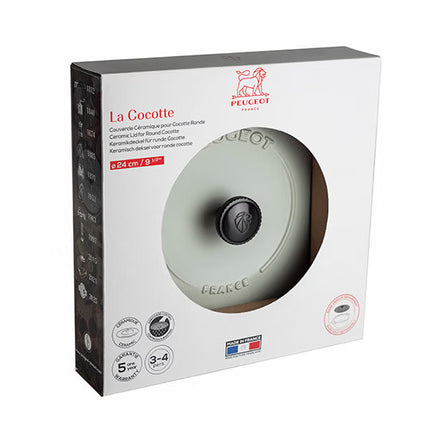 Peugeot Losse Deksel voor Braad-/stoofpan 24 cm - saliegroen