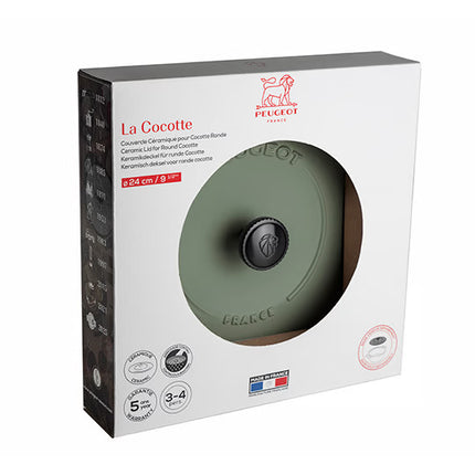 Peugeot Losse Deksel voor Braad-/stoofpan 24 cm - varengroen