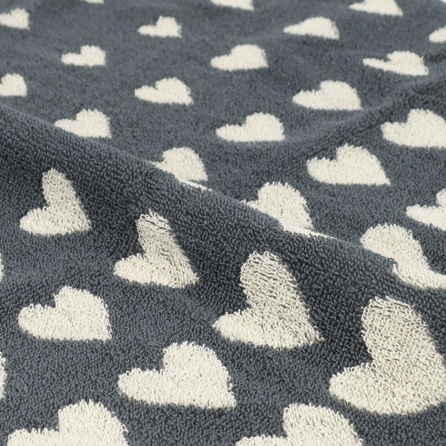 Bunzlau Castle Kitchen Towel Hearts - Anthracite