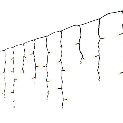 Lumineo LED icicle lights twinkle 8 functies voor buiten - 1100cm - 259 lamps - warmwit