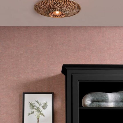 Plafonniere Bali bamboe dia.44x12cm zwart/naturel, S