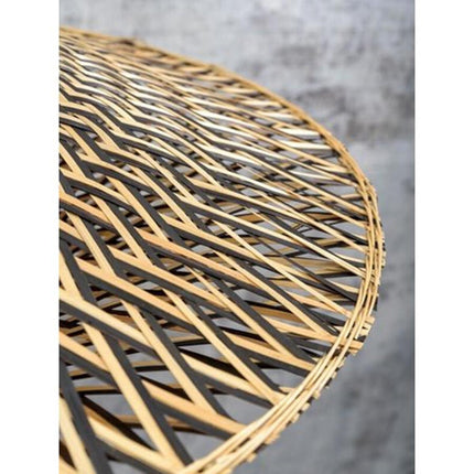 Plafonniere Bali bamboe dia.44x12cm zwart/naturel, S