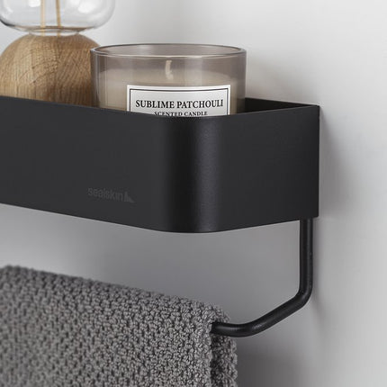 Brix plank/handdoekhouder zwart