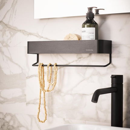 Brix plank/handdoekhouder zwart