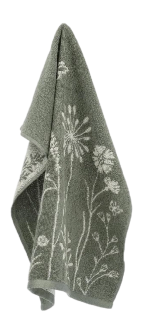 Bunzlau Castle Keukendoek Wild Flowers - Dark Green