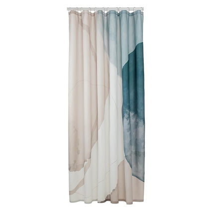 Earth  douchegordijn 180/200  blauw/groen