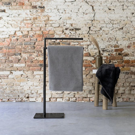 Tube handdoekrek zwart, 2 armig