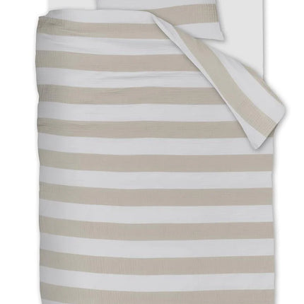 Beddinghouse Riviera Maison Dekbedovertrek Striped Sand 140x200/220 cm