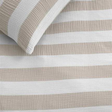 Beddinghouse Riviera Maison Dekbedovertrek Striped Sand 140x200/220 cm