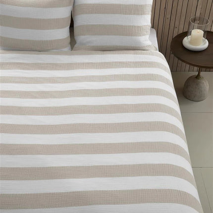Beddinghouse Riviera Maison Dekbedovertrek Striped Sand 140x200/220 cm