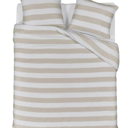 Beddinghouse Riviera Maison Dekbedovertrek Striped Sand 240x200/220 cm