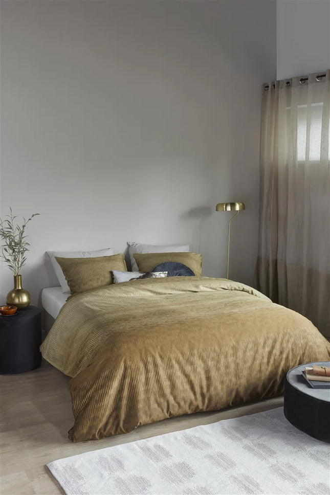 Bedding House Dekbedovertrek Lexi gold 140x200/220 cm