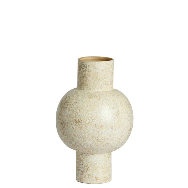 Light & Living, vaas GIRONA bamboe creme 38 hoog