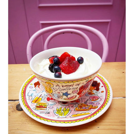 Blond Amsterdam Bord 22 cm Dark Pink