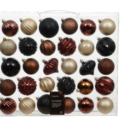 Kerstballen kunststof - 30 stuks - Ø 7cm