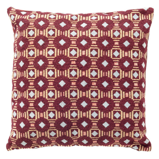 Dutch Decor sierkussen Lennox 45x45 cm Maroon Banner