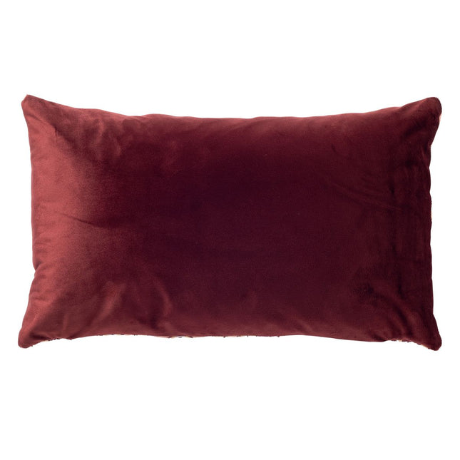 Dutch Decor sierkussen Liro 30x50 cm Maroon Banner